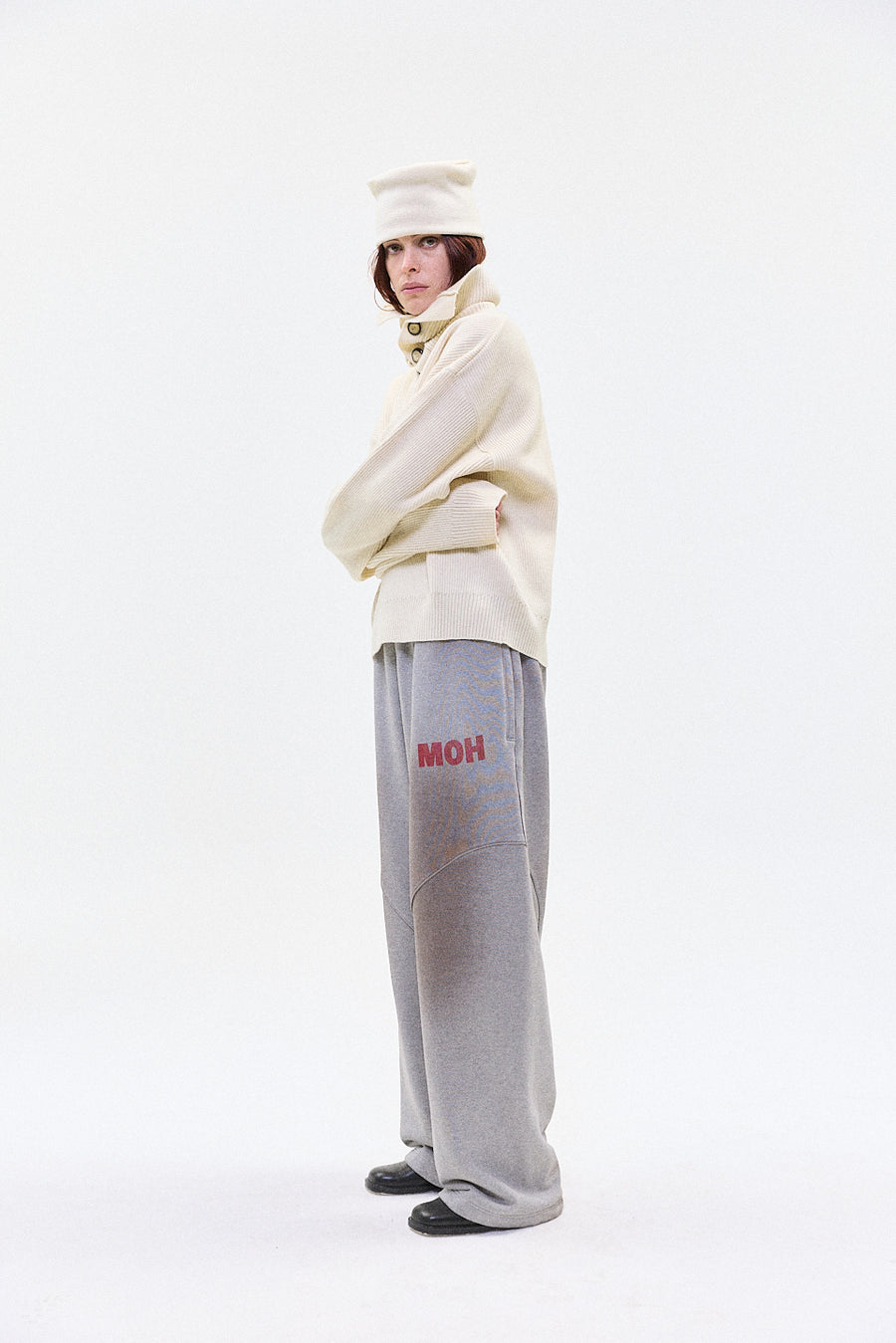 "DANTE" turtle neck knit ivory