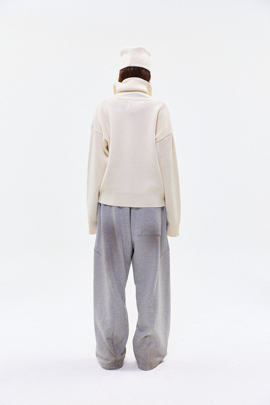 "ASTER" FLEECE TRACK PANT GREY MARLE