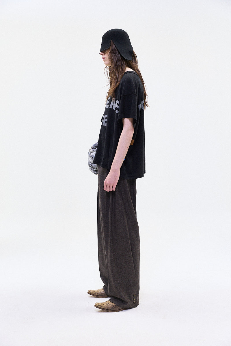 "YUNA" wool trouser charcoal