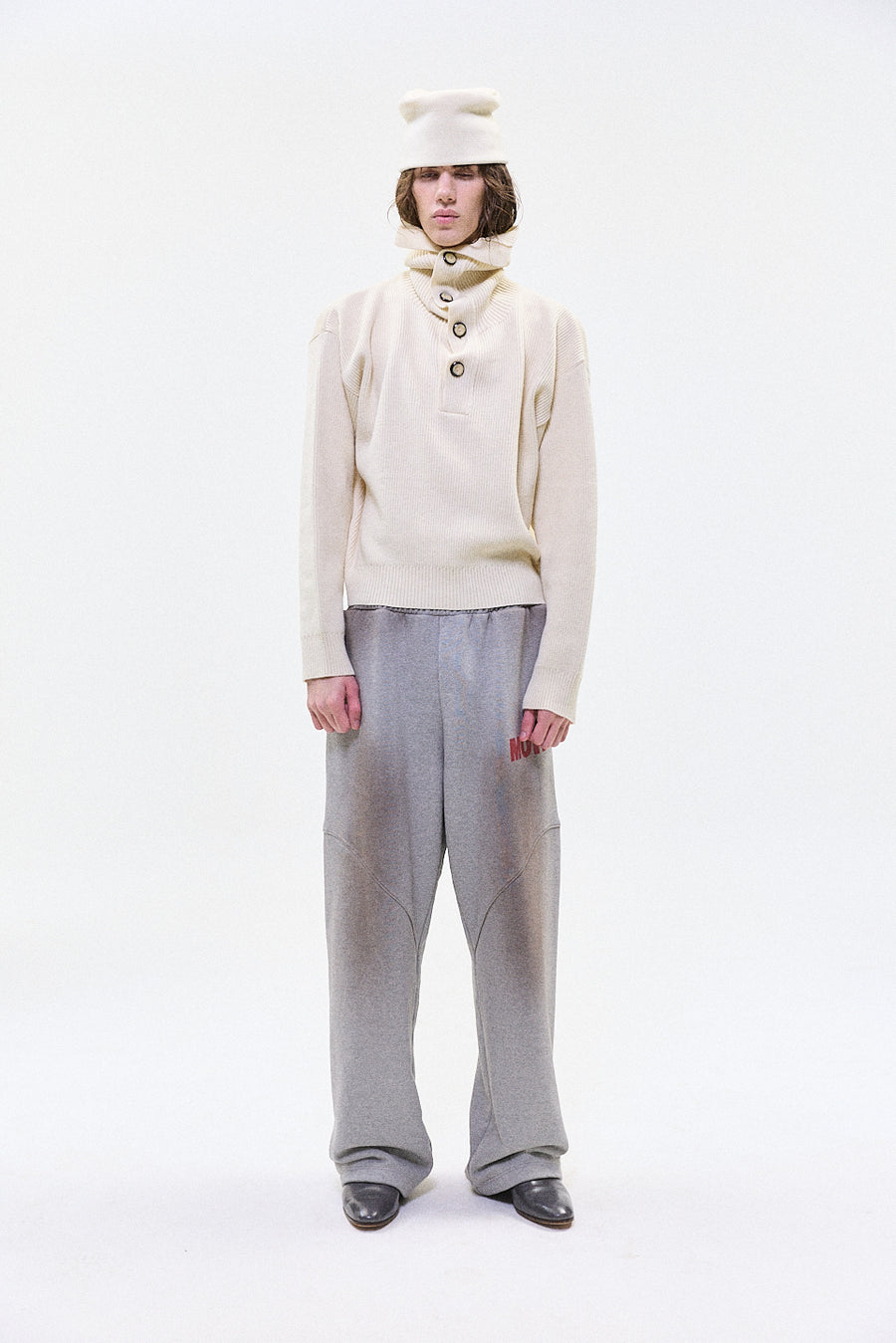 "DANTE" turtle neck knit ivory