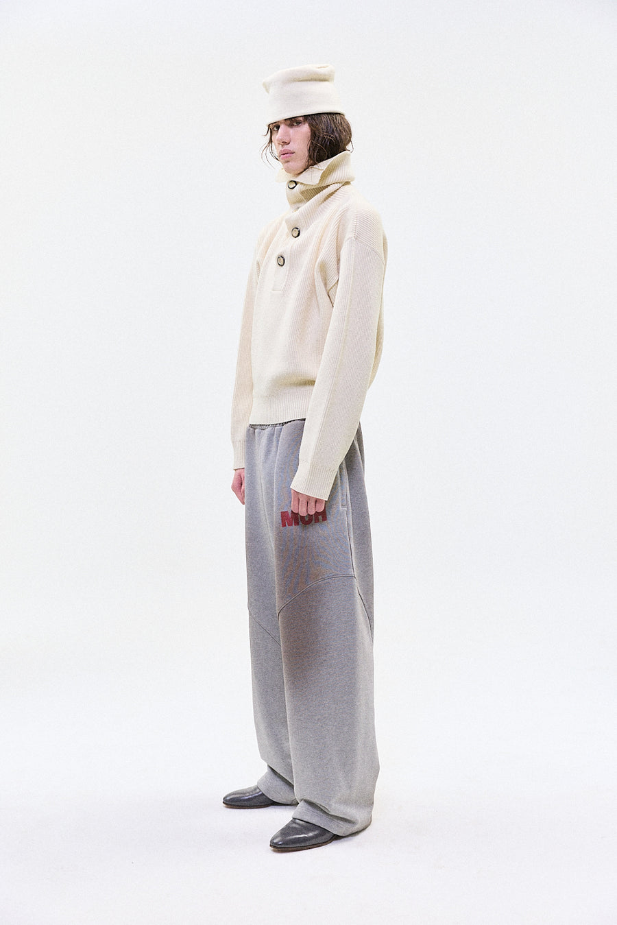 "ASTER" FLEECE TRACK PANT GREY MARLE
