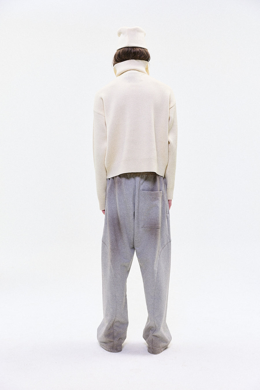 "DANTE" turtle neck knit ivory