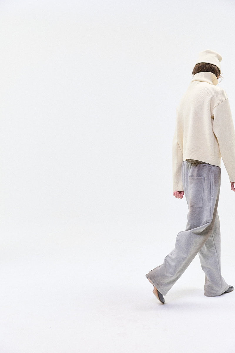 "ASTER" FLEECE TRACK PANT GREY MARLE