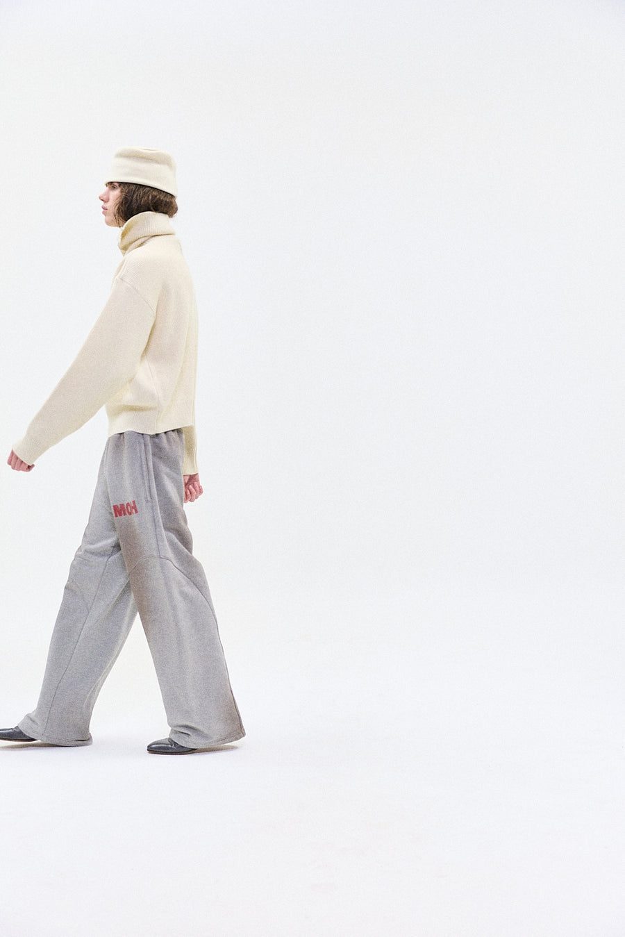 "ASTER" FLEECE TRACK PANT GREY MARLE