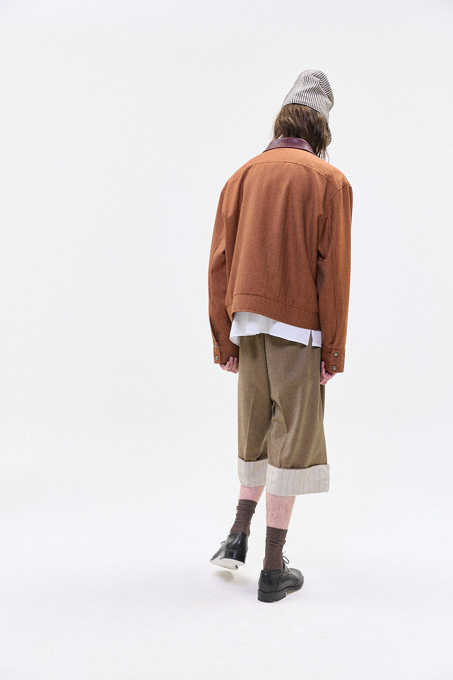 "SABEL" Wool 3/4 short with cuff hazel