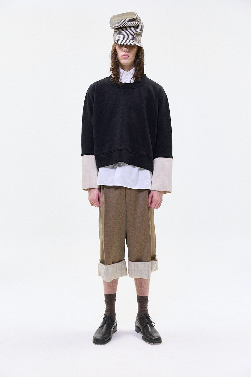 "EMIL" crewneck jersey with cuff midnight