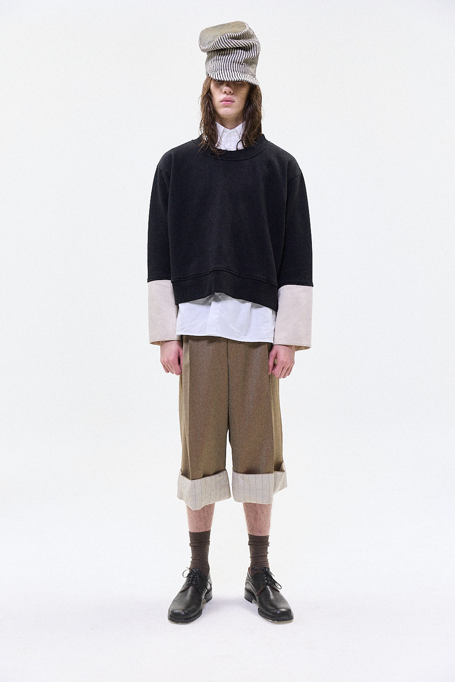 "EMIL" crewneck jersey with cuff midnight