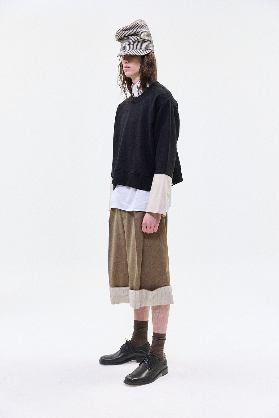 "EMIL" crewneck jersey with cuff midnight