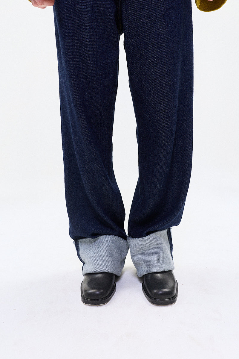 "SORA" dark wash japanese denim