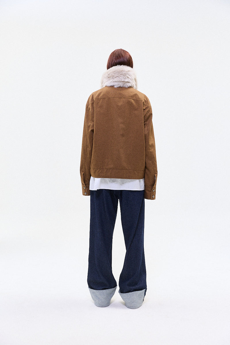 "JUNO" fur collar jacket