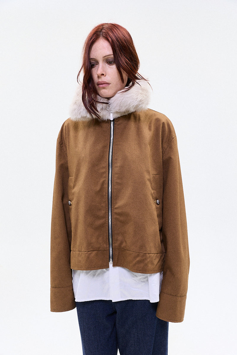 "JUNO" fur collar jacket