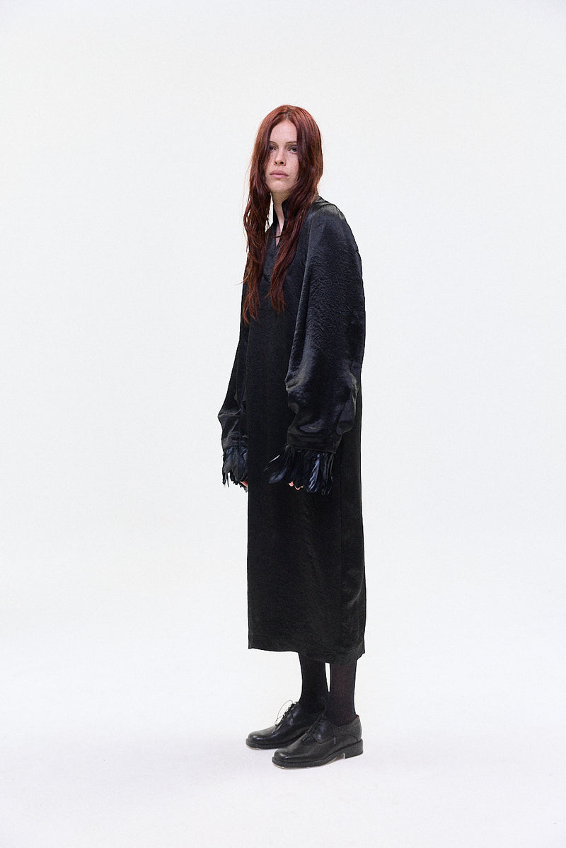 "REN" satin cupro dress