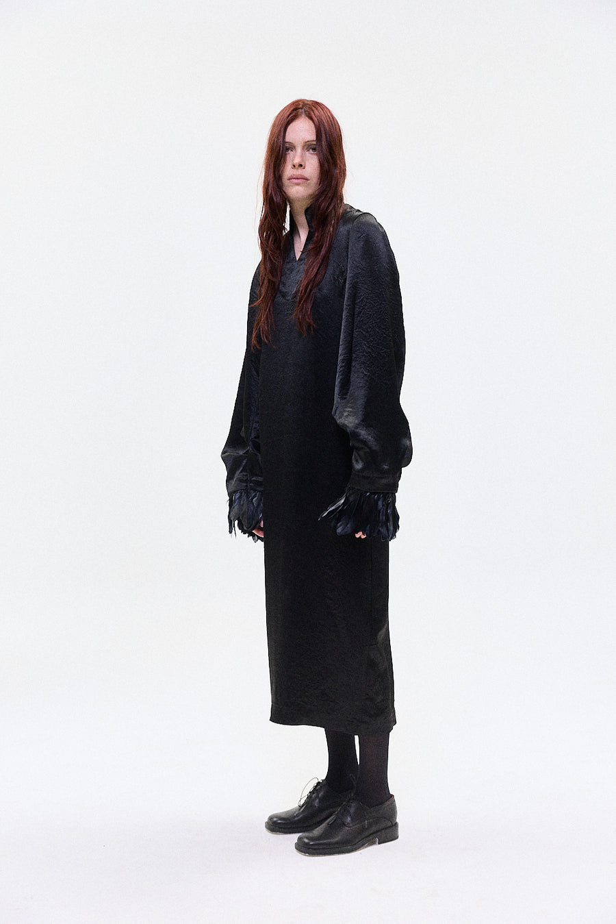 "REN" satin cupro dress