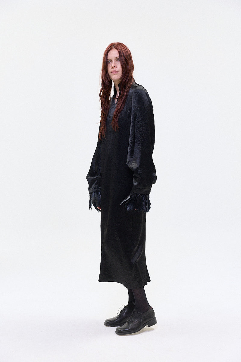 "REN" satin cupro dress