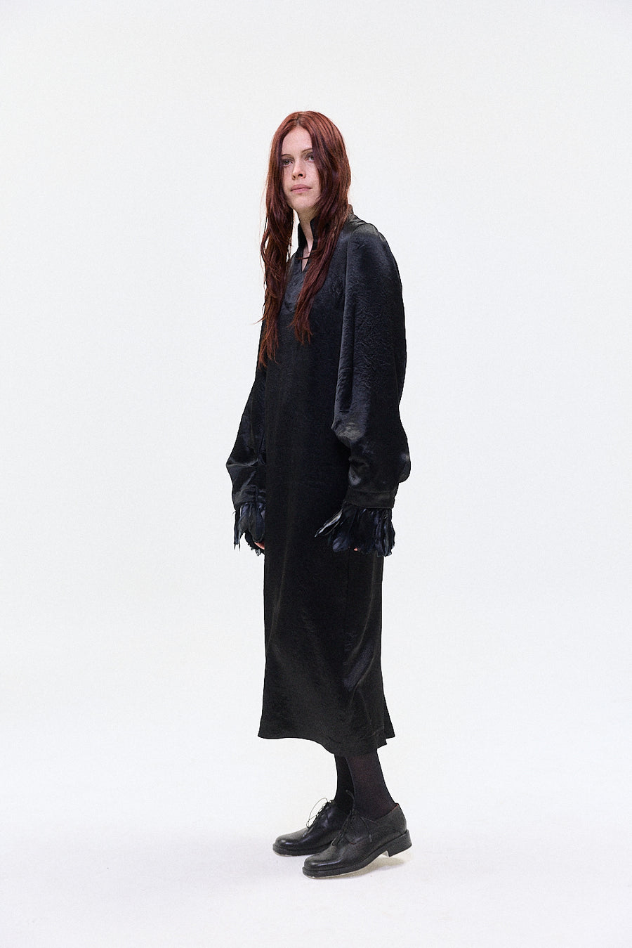 "REN" satin cupro dress