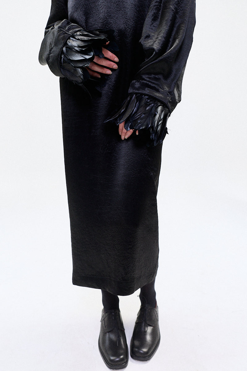 "REN" satin cupro dress