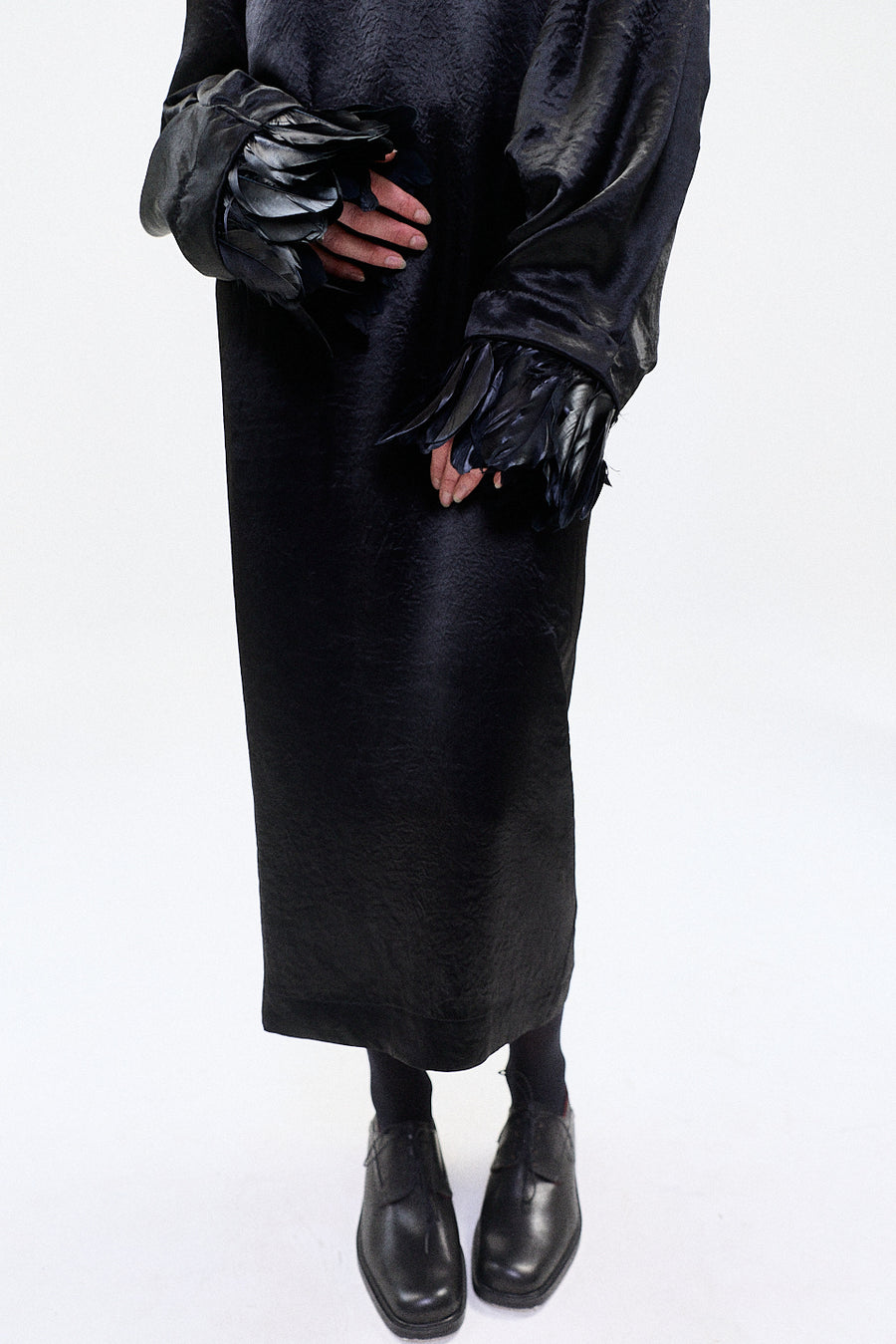 "REN" satin cupro dress