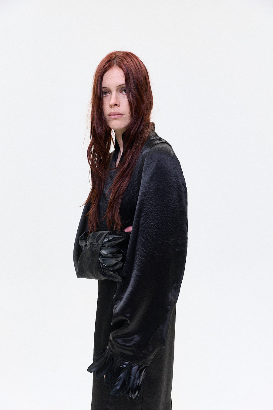 "REN" satin cupro dress