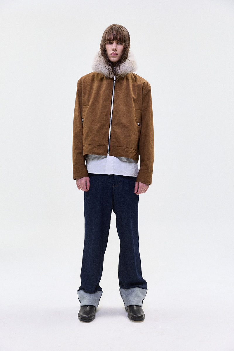 "JUNO" fur collar jacket