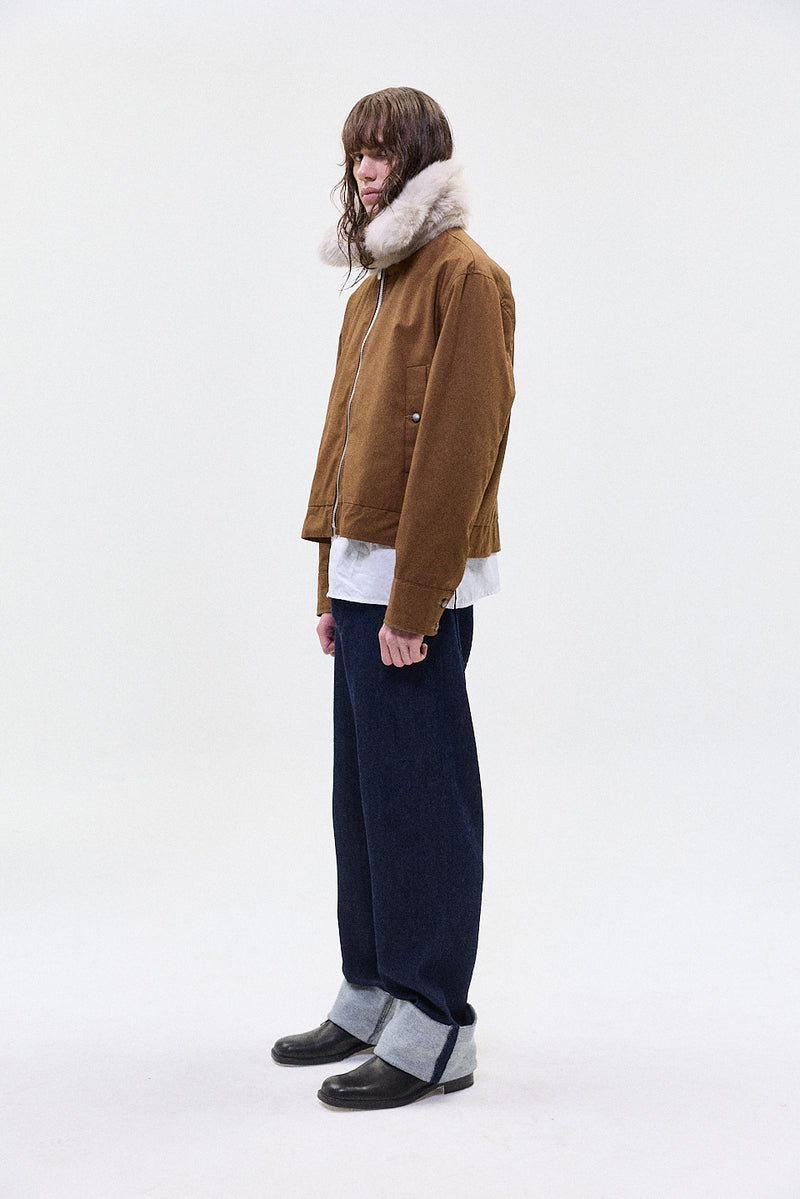 "JUNO" fur collar jacket