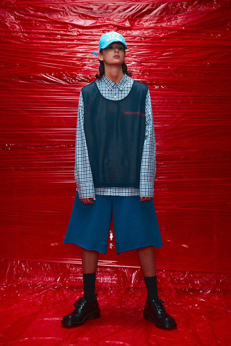 "Yuki" wide terry short marine blue