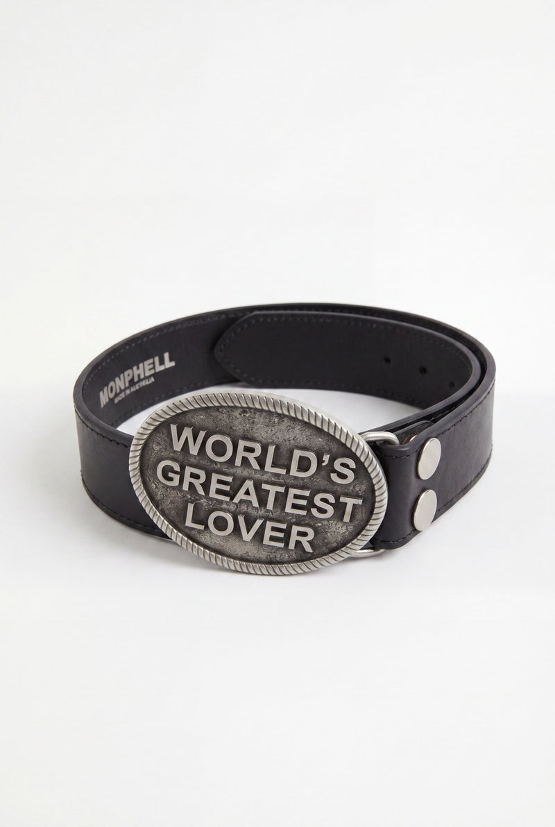 "WORLDS GREATEST LOVER" belt