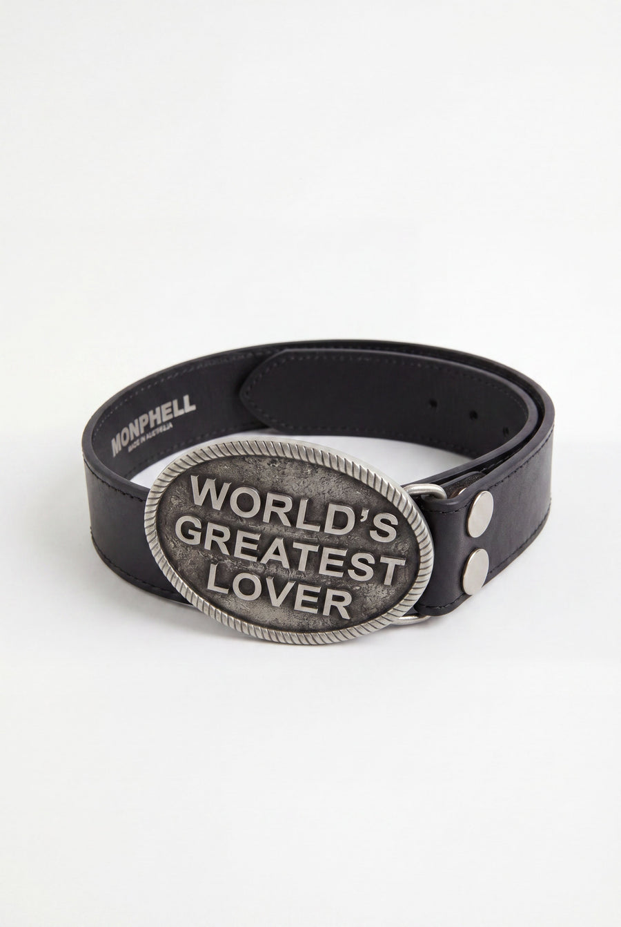 "WORLDS GREATEST LOVER" belt
