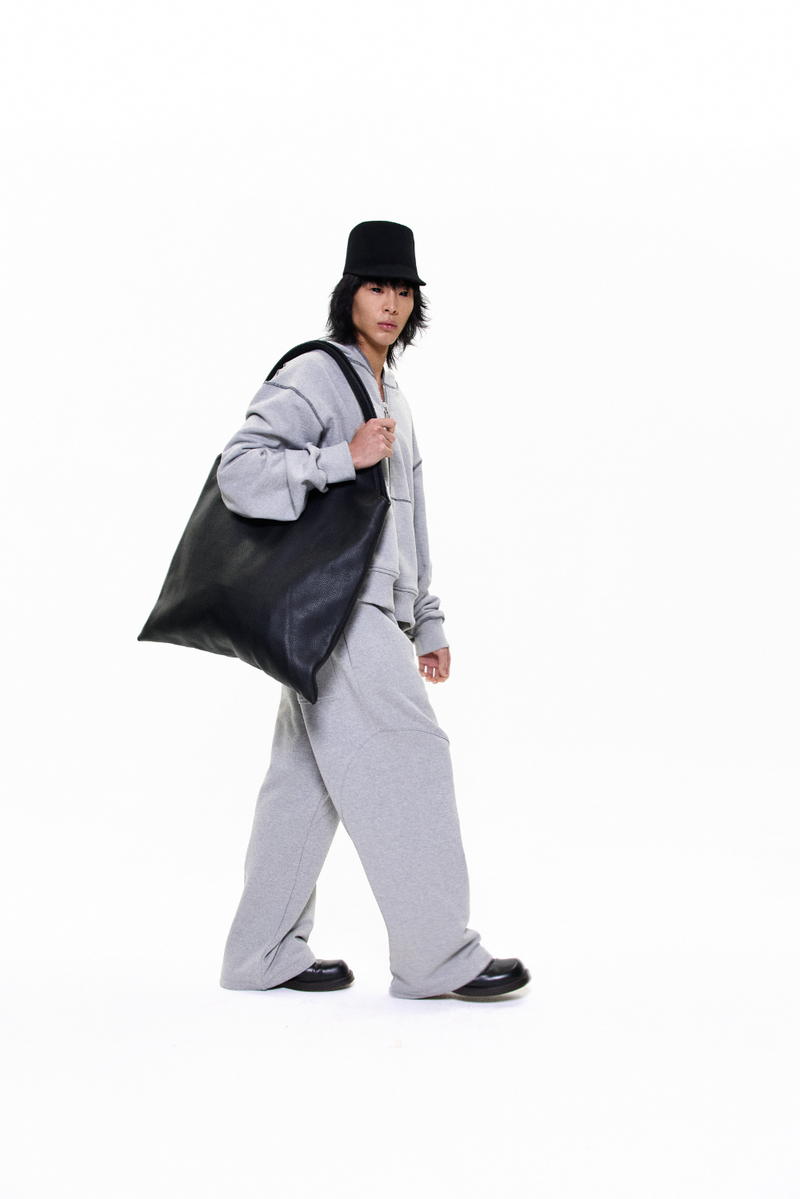 "ASTER" FRENCH TERRY TRACK PANT GREY MARL