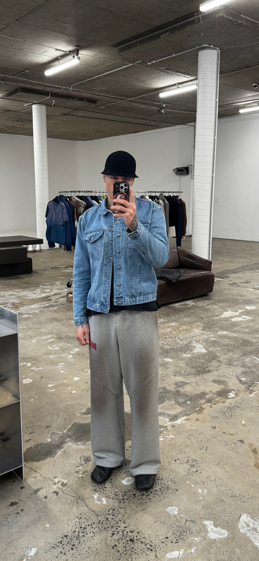 "ASTER" FLEECE TRACK PANT GREY MARLE