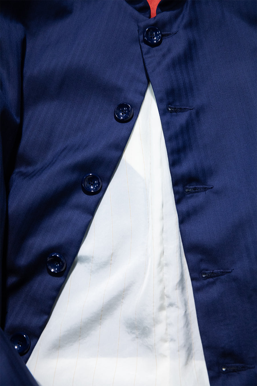 "HRUKI" Fitted jacket with buttons blue