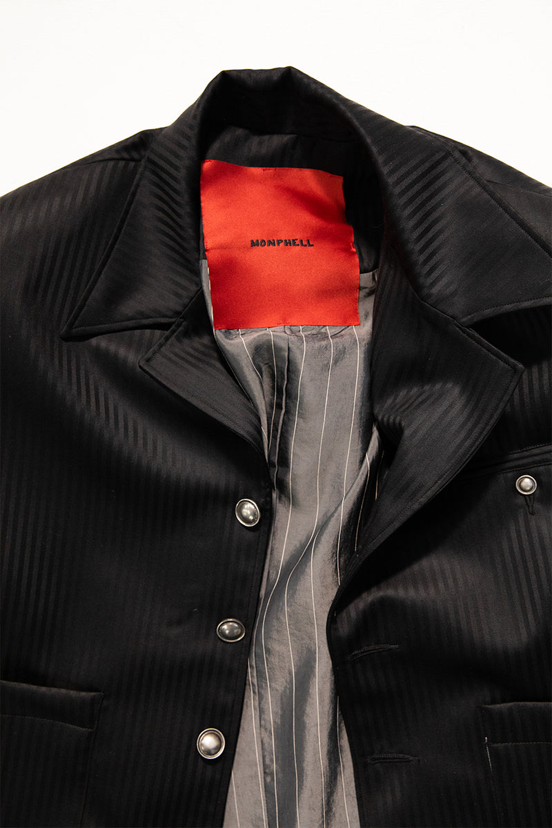 "Elia" Black pinstripe jacket