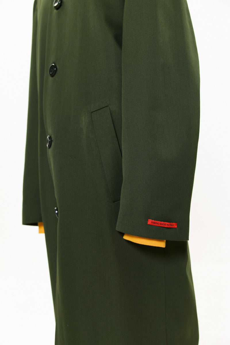"BORIS" TRENCH COAT WITH BUTTONS FOREST