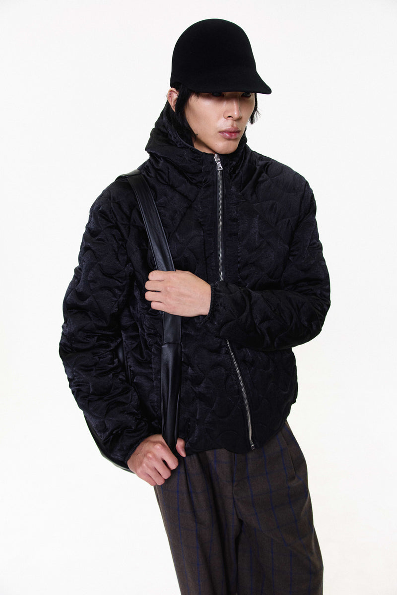 "MICHELLE" RABBIT FUR CAP BLACK