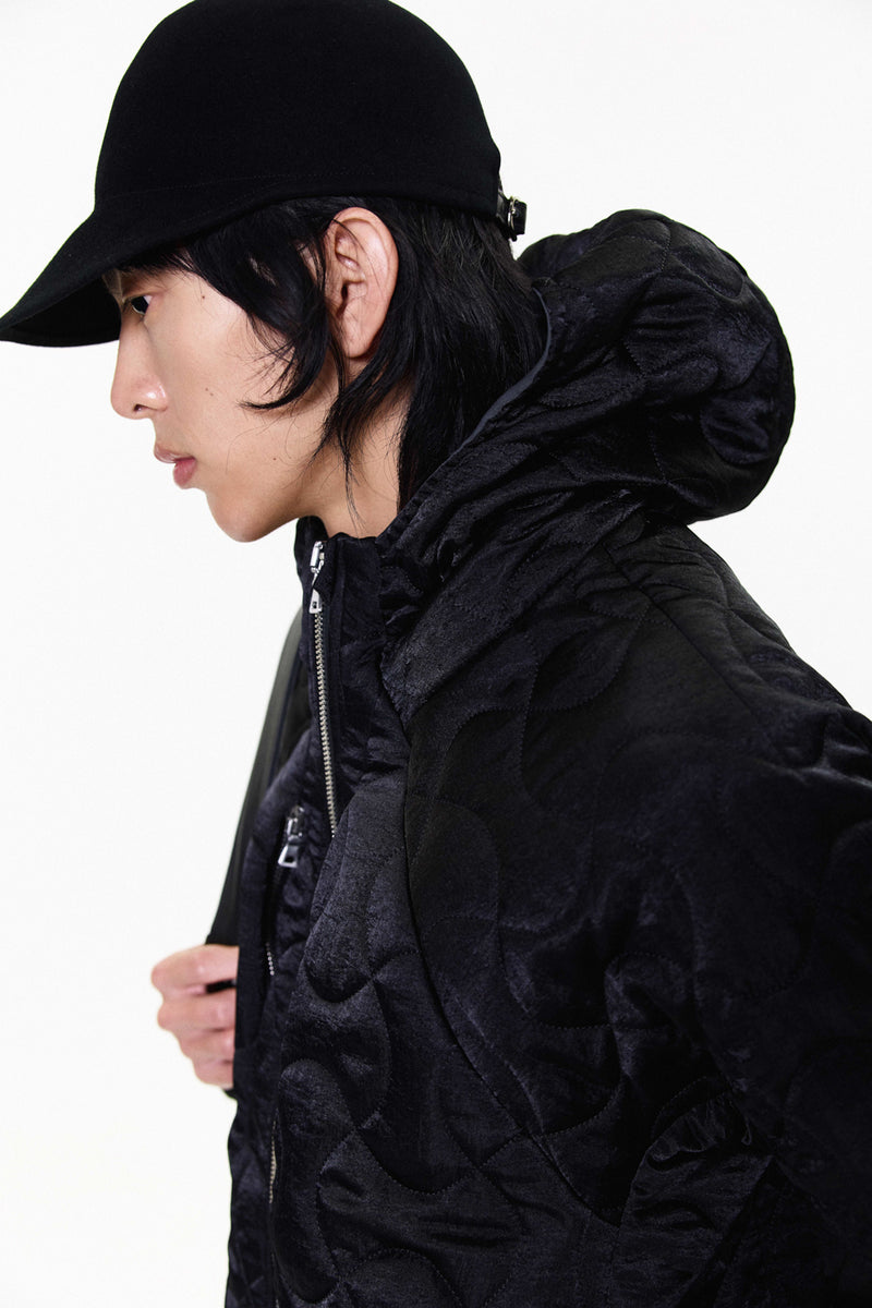 "MICHELLE" RABBIT FUR CAP BLACK
