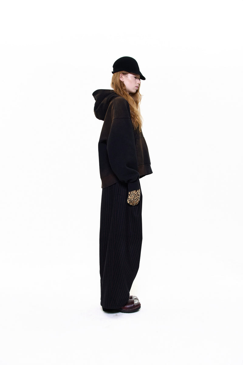 "MICHELLE" RABBIT FUR CAP BLACK