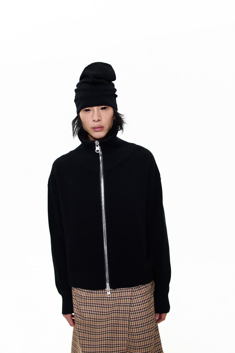 "CHIP" CHECKERED WOOL SKIRT