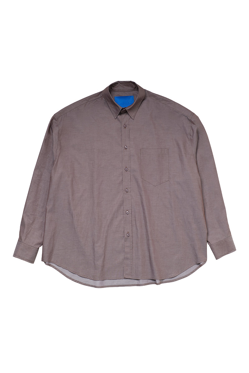 "otto" Oversized button up shirt brown