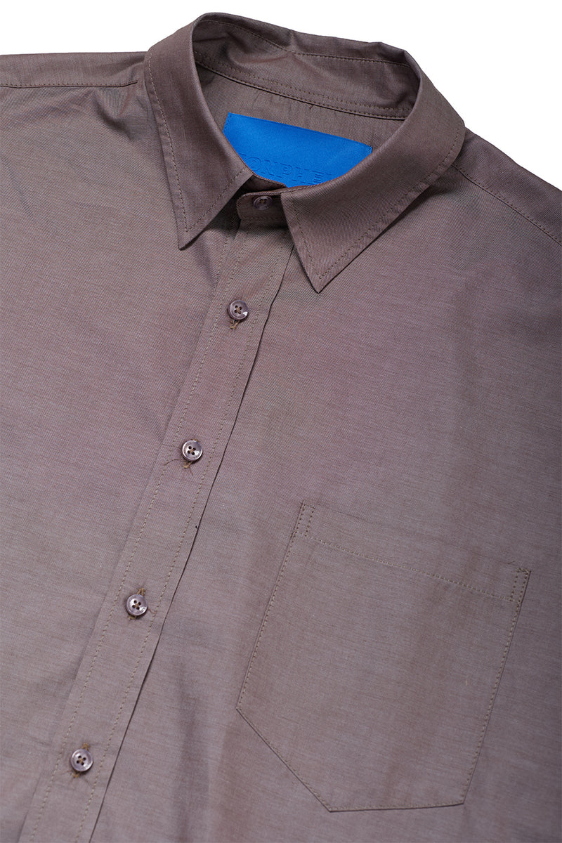 "otto" Oversized button up shirt brown