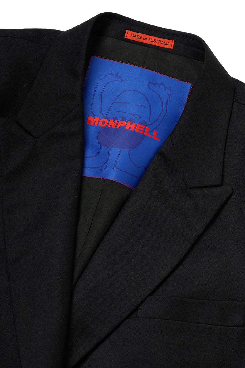 "JIMMY" TAILORED DOUBLE BREASTED BLAZER BLACK