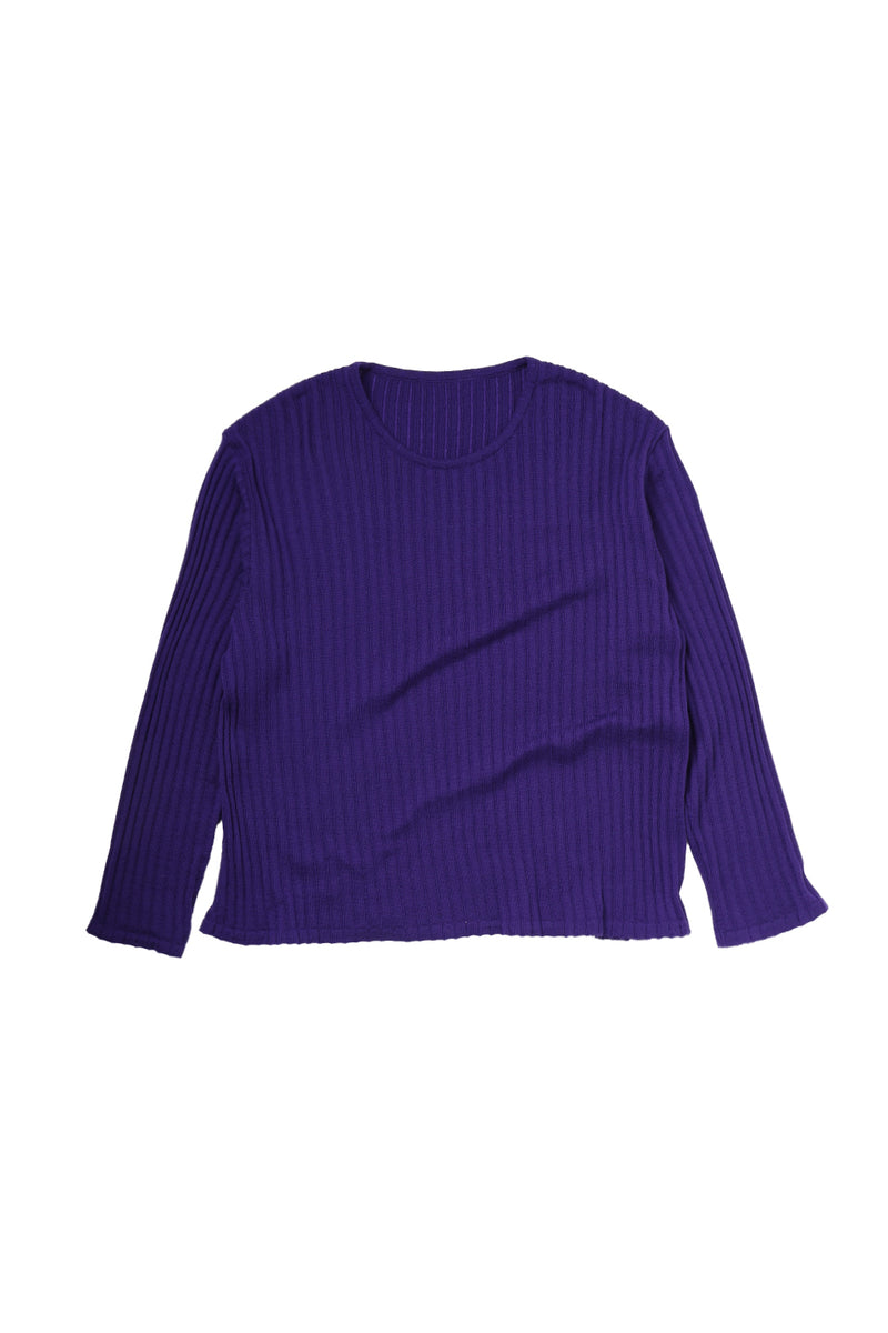 "Loui" Merino wool long sleeve knit purple
