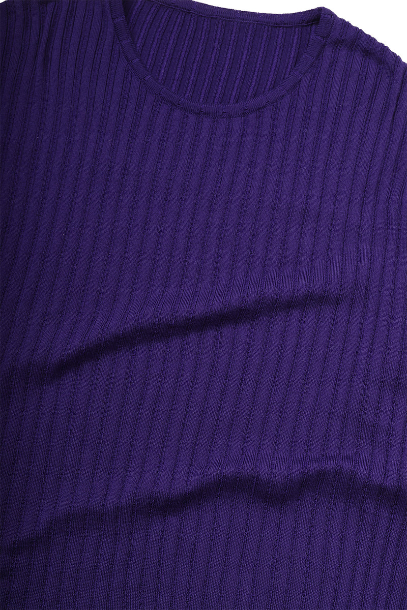 "Loui" Merino wool long sleeve knit purple