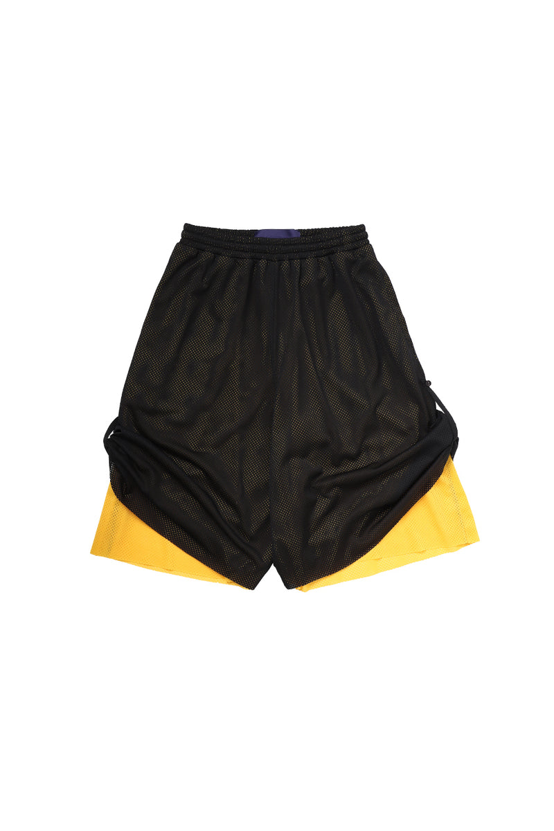 "paris" 3/4 Basketball mesh short black