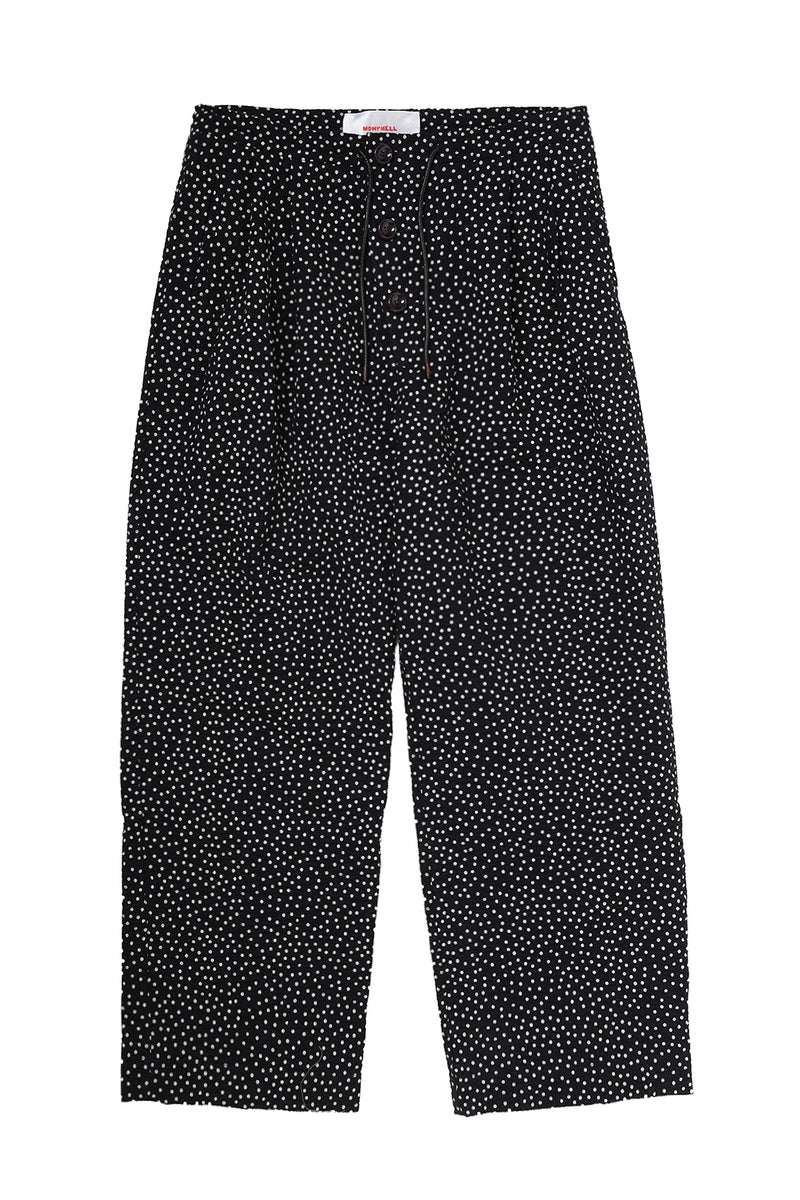 "Georgio" Cotton black polka