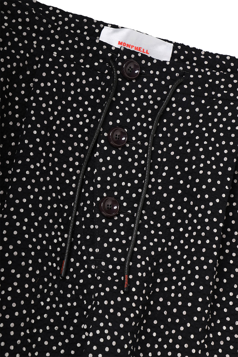 "Georgio" Cotton black polka