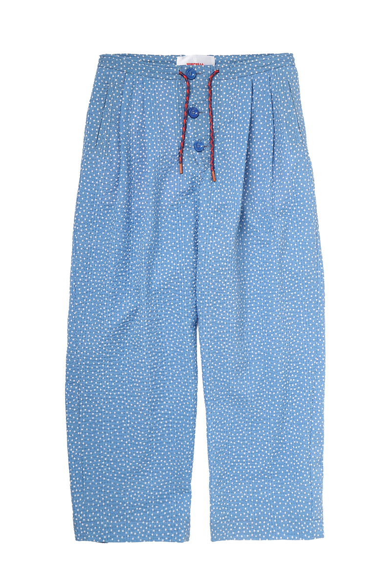 "Georgio" Cotton blue polka