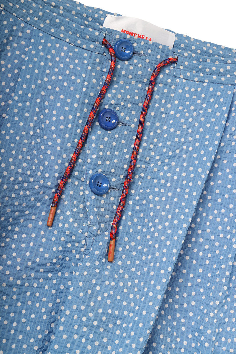 "Georgio" Cotton blue polka