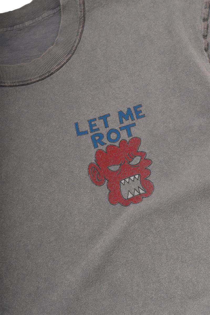 "Let me rot" T-shirt brushed metal