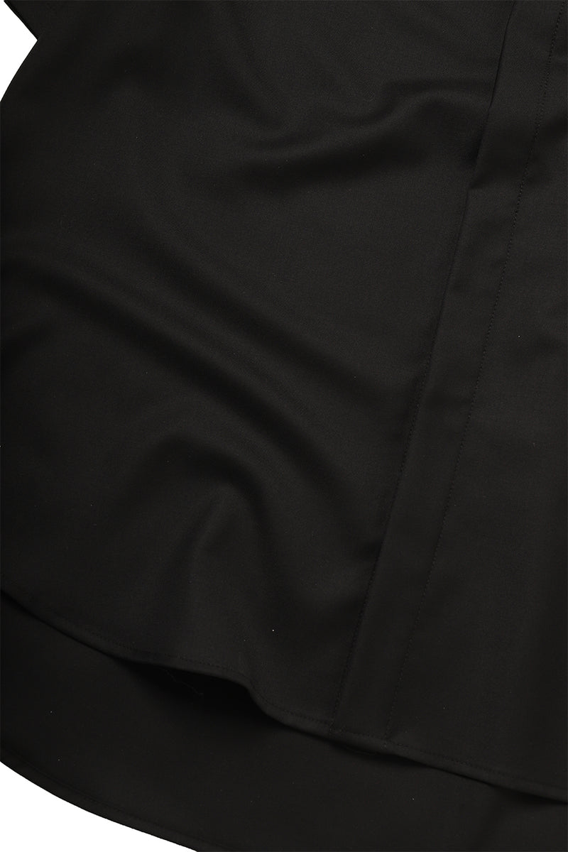 "Keiko" button up shirt short sleeve black