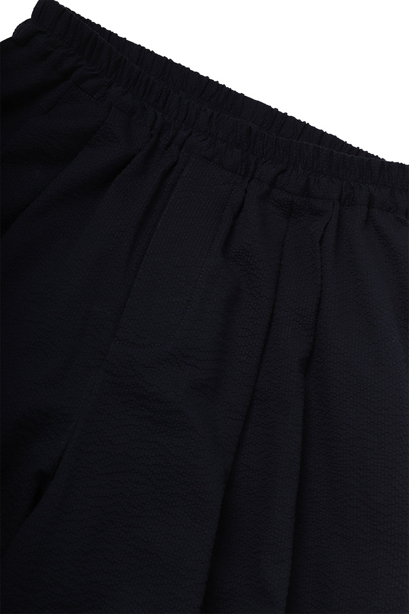 "Nino" Oversized trouser Cotton navy bubble