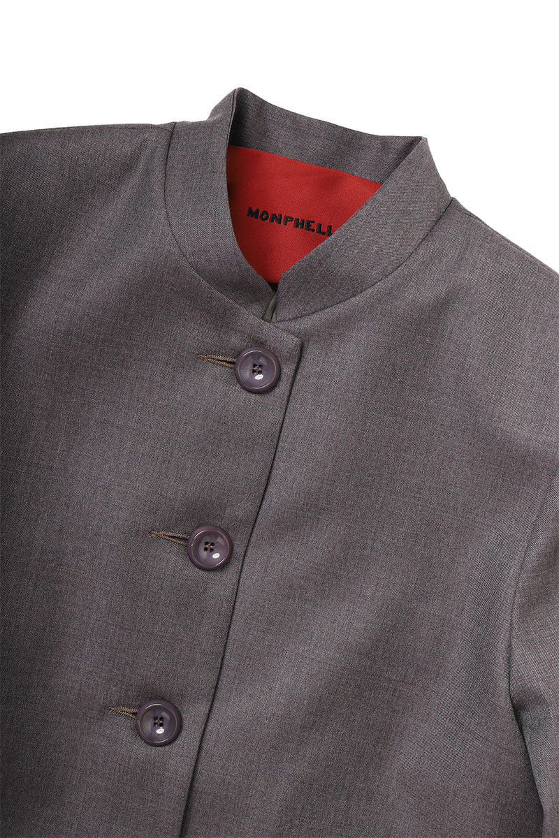 "Hruki jacket" Fitted jacket with buttons Brown